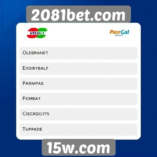 Métodos de pagamento aceitos no 2081bet